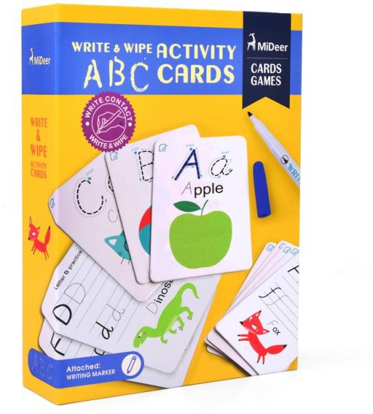 MiDeer Write and Wipe Cards Numbers/Math/Alphabet