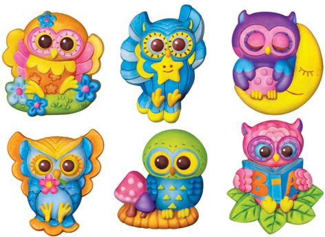 4M Glow In The Dark Mould and Paint Owls