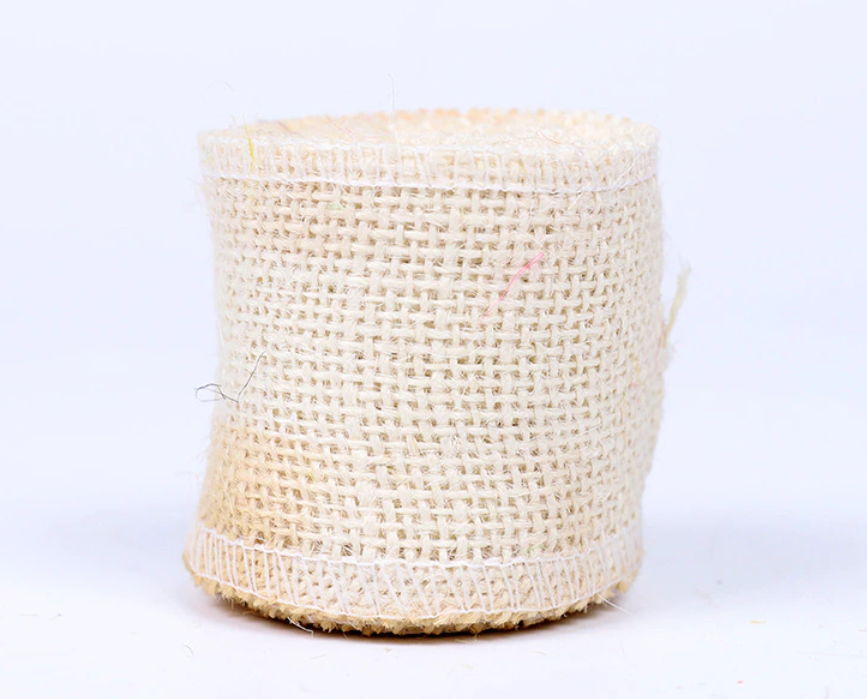 Jute Burlap Ribbon Lace Roll - Decor or gift wrapping