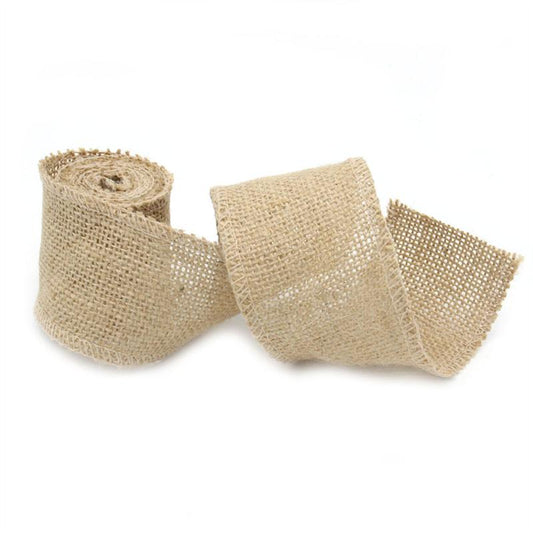 Jute Burlap Ribbon Lace Roll - Decor or gift wrapping