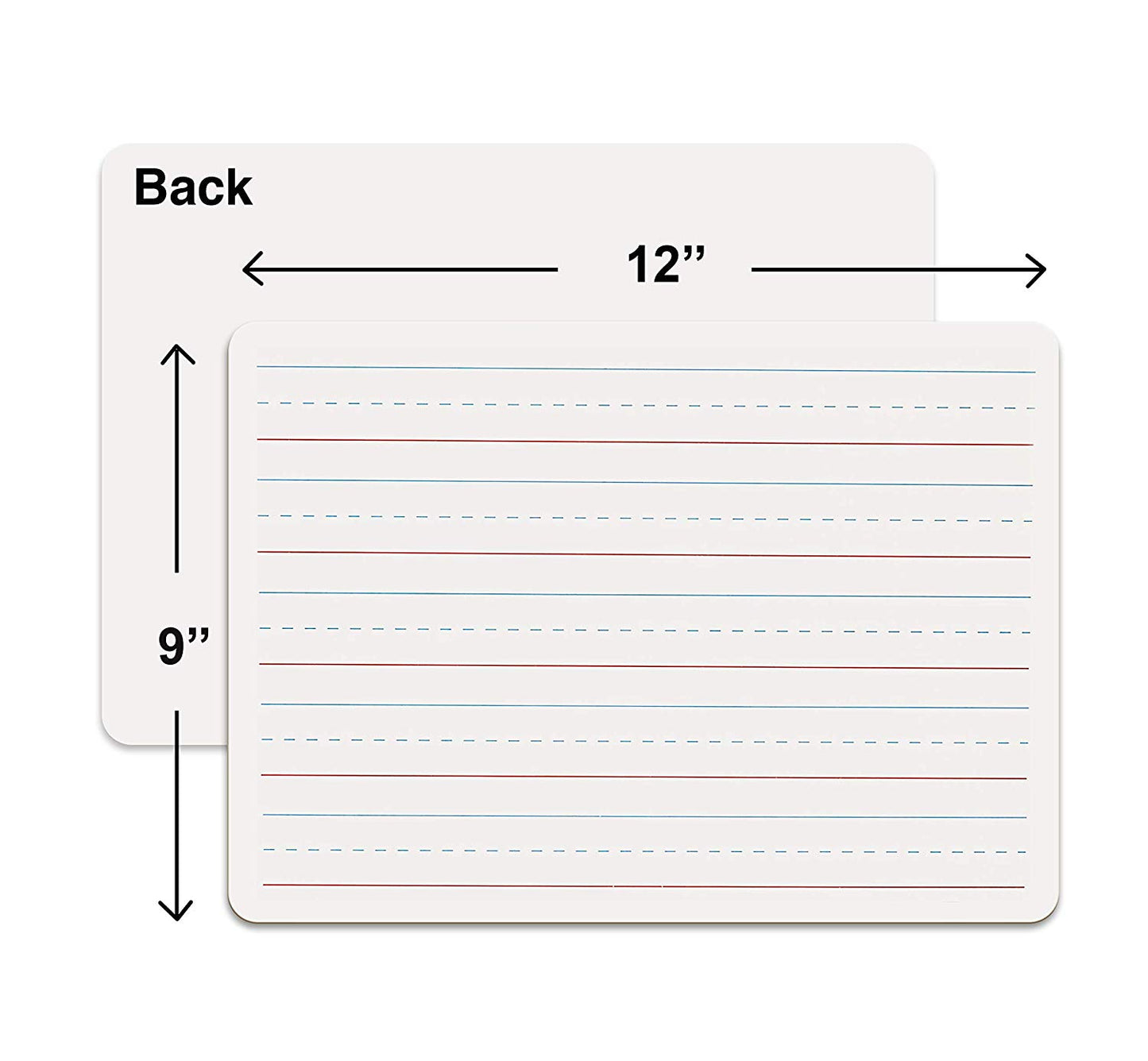 Reusable Dry Erase lap boards - Double sided White Board with lines /blank