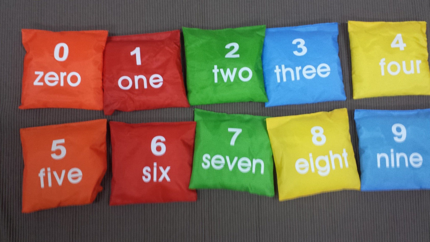 Bean Bag Numbers - 0- 9 - RightToLearn.com.sg
 - 1