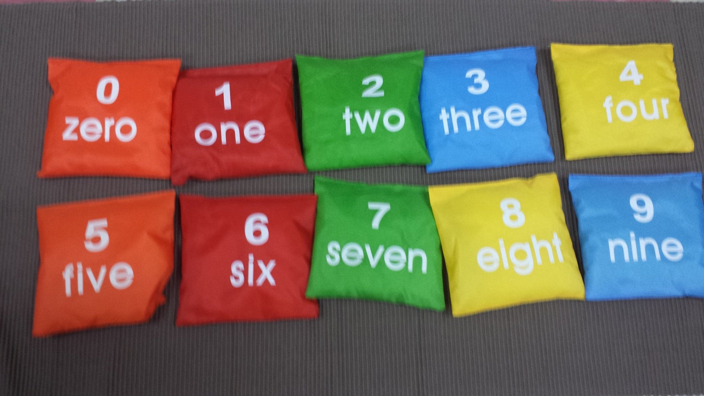 Bean Bag Numbers - 0- 9 - RightToLearn.com.sg
 - 2