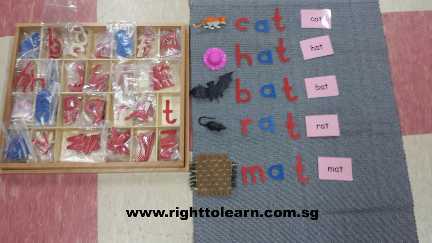 Montessori Package - word family - 'at' object box with LMA - RightToLearn.com.sg
 - 1