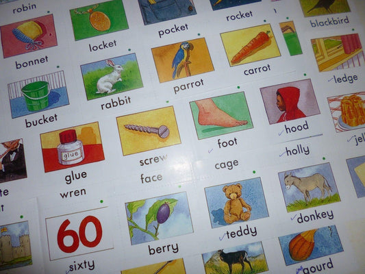 Montessori Phonics - Picture stamps for Pink , Blue & Green Picture Boxes - RightToLearn.com.sg
 - 1