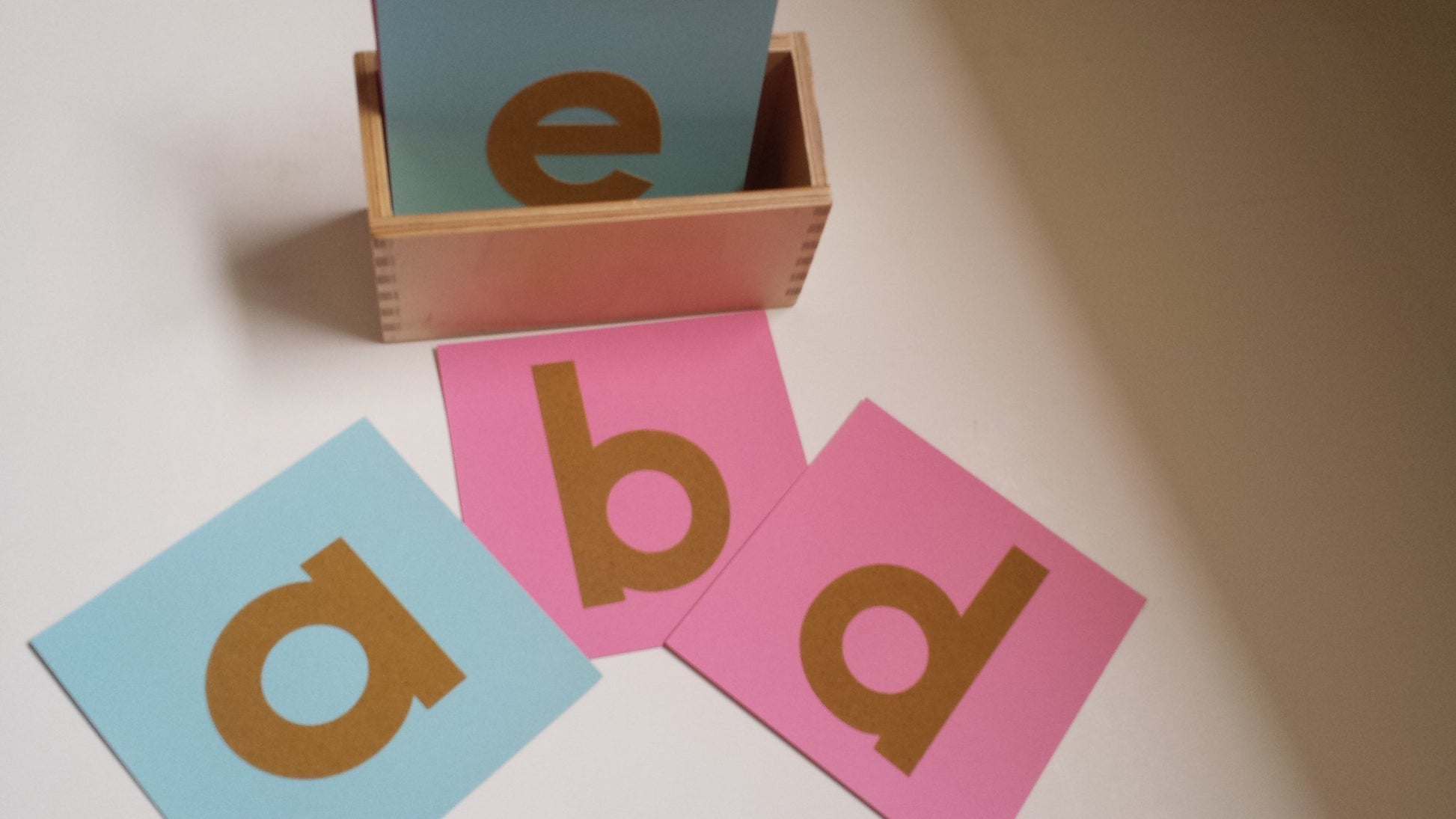 Sandpaper Alphabet - Lowercase Letters  - Mounted on Cards with box - RightToLearn.com.sg
 - 1