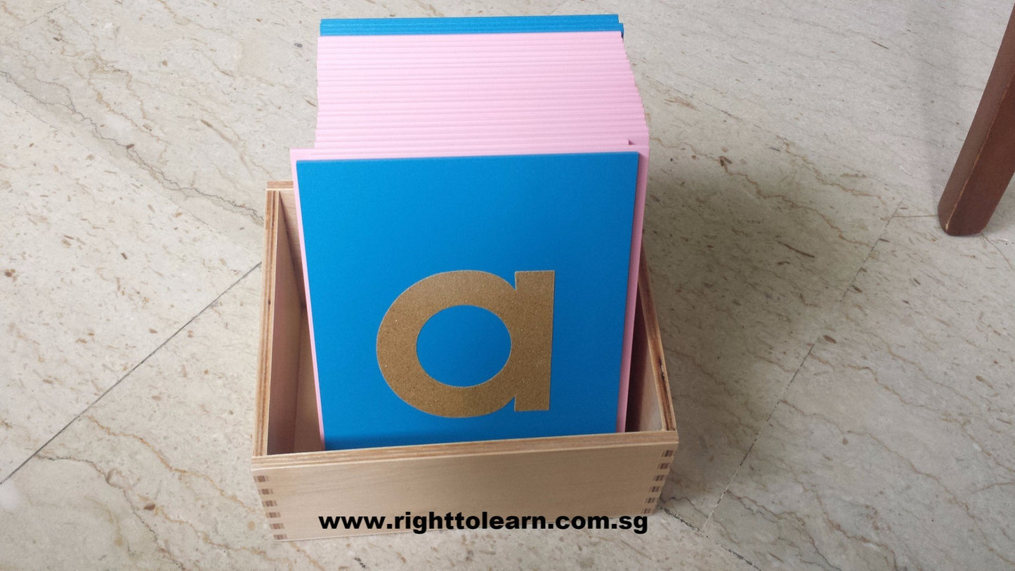 Sandpaper Alphabet - Lowercase Letters  - Wood with box - RightToLearn.com.sg
 - 1