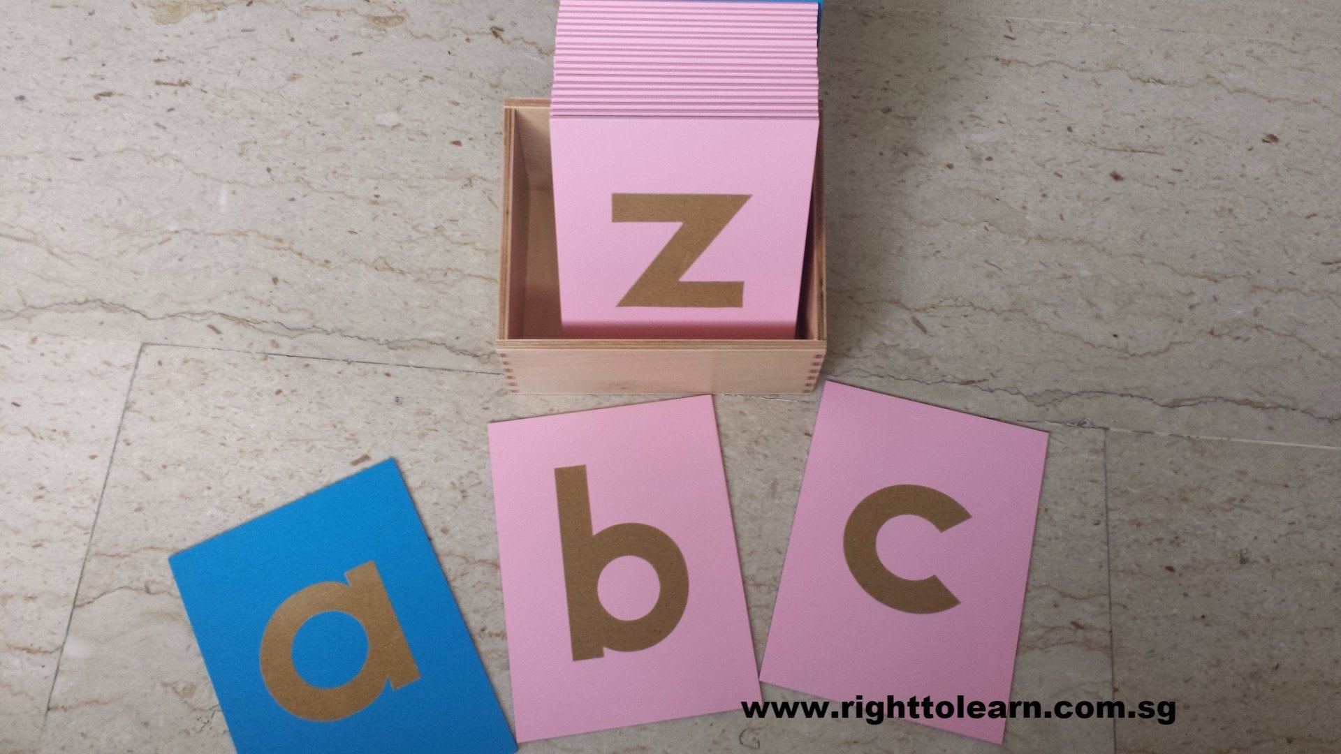 Sandpaper Alphabet - Lowercase Letters  - Wood with box - RightToLearn.com.sg
 - 2