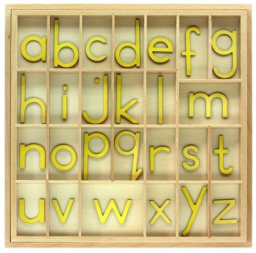 Small Moveable Alphabet ( SMA ) - wooden green & yellow  letters - RightToLearn.com.sg
 - 1