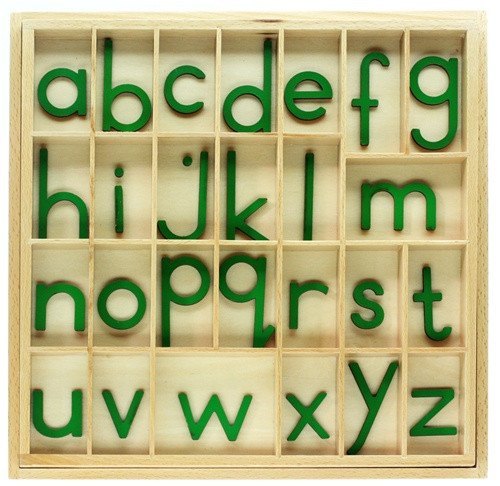 Small Moveable Alphabet ( SMA ) - wooden green & yellow  letters - RightToLearn.com.sg
 - 2