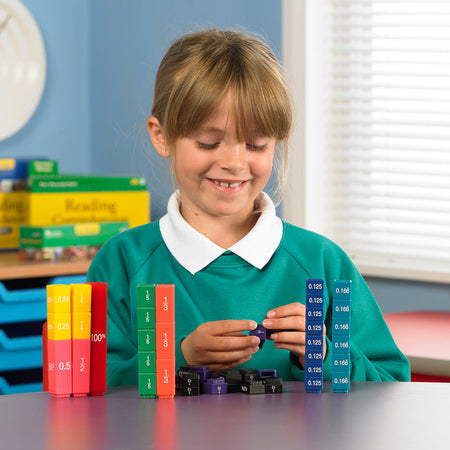 Learning Resources Fraction Tower Equivalency Cubes