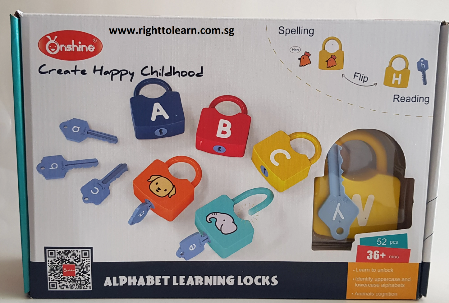 Clearance - Onshine Alphabet A- Z Learning Locks & keys