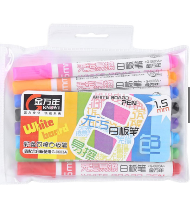 Colourful/Colorful White Board Marker x 8 - 1.5 mm & 5 mm