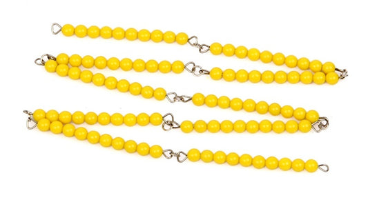 100 Bead Chain - Yellow Beads - RightToLearn.com.sg
