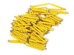 1000 Bead Chain - Yellow Beads - RightToLearn.com.sg
