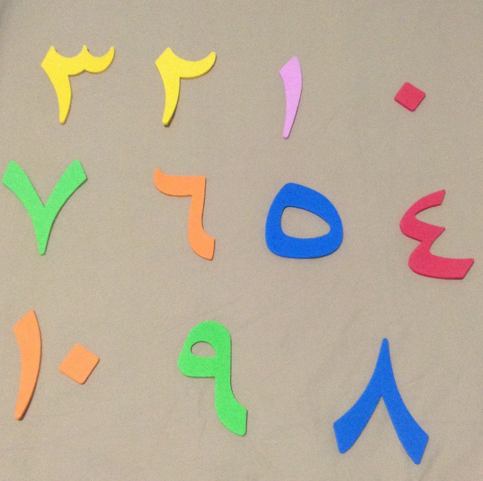 Arabic Magnetic Foam Numbers / Numerals - Big - RightToLearn.com.sg
