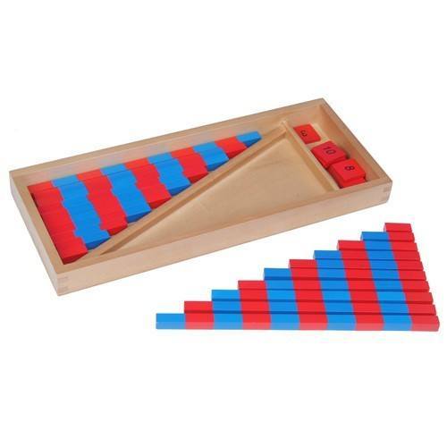 Montessori Table Number Rods - 2 sets with tiles - RightToLearn.com.sg
