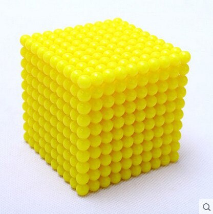 Thousand Bead Cube  - Yellow Beads - RightToLearn.com.sg
