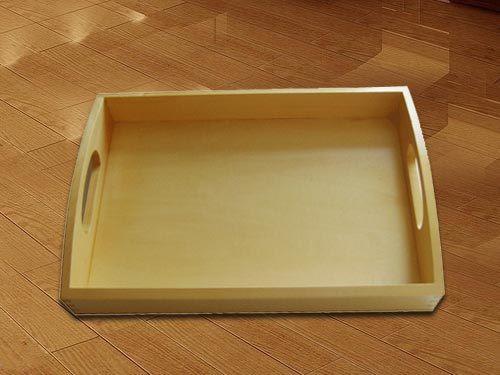 Wooden Tray - Large with handle - RightToLearn.com.sg
