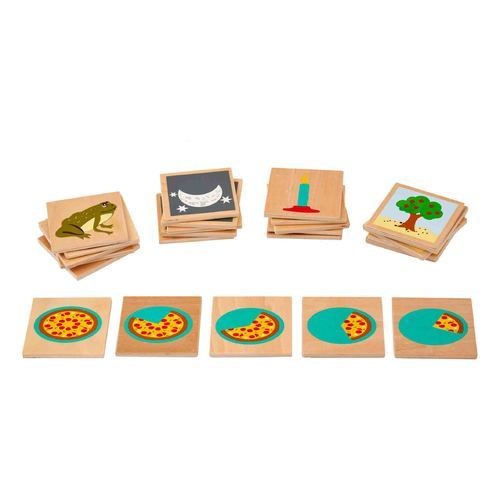 Logical Sequence Puzzle - Wooden Tablets 5 different scenarios