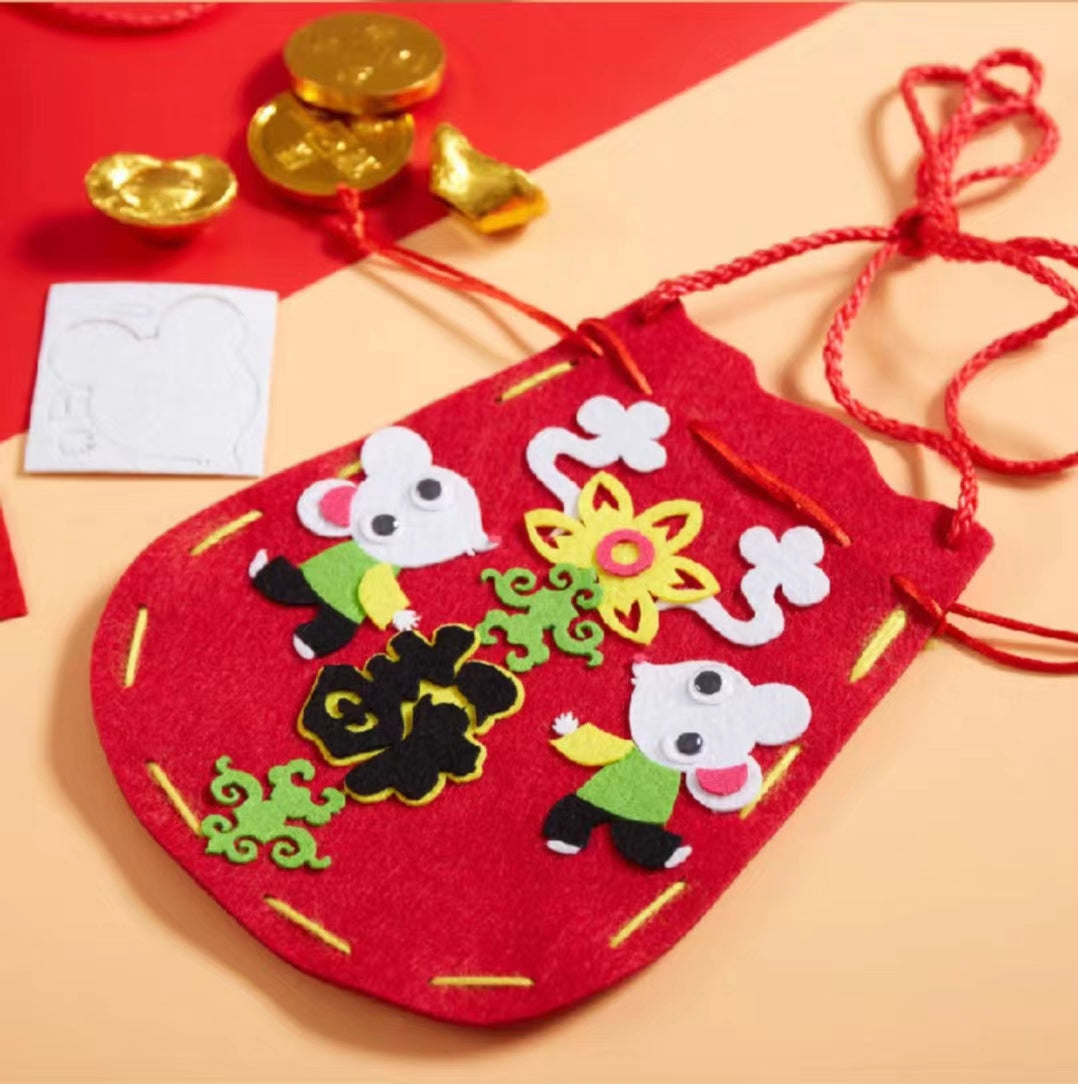 Chinese new Year Art & Craft Activity - Year of Rat Pouch / Bag