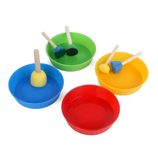 Practical Life / Sensorial Activity - Set of 4 colour / color Plastic bowls for sorting activity