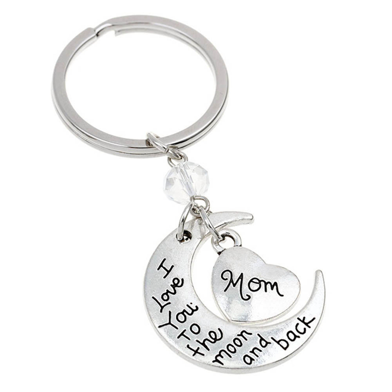 Cute Keychain  - Mother's Day - I love Mom / Mama Moon and back