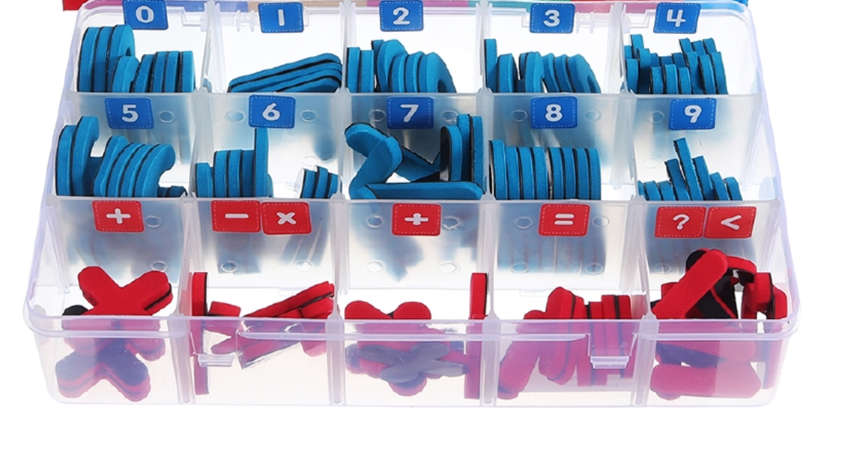 Magnetic Math Box Magnetic Numbers and Mathematical Operations Box - Montessori Inspired ...