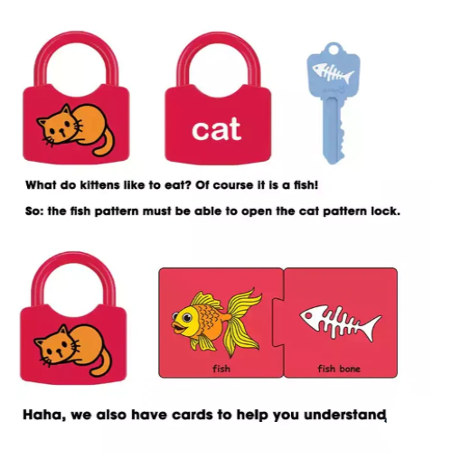 Onshine - Pairing Learning Locks & keys - Associated Learning / Animal & Food