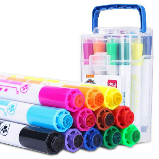 Colourful/Colorful Marker Pens 12 pcs - paw patrol and kitty design