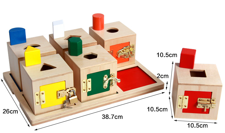 Montessori Peek-a-Boo Lock Box