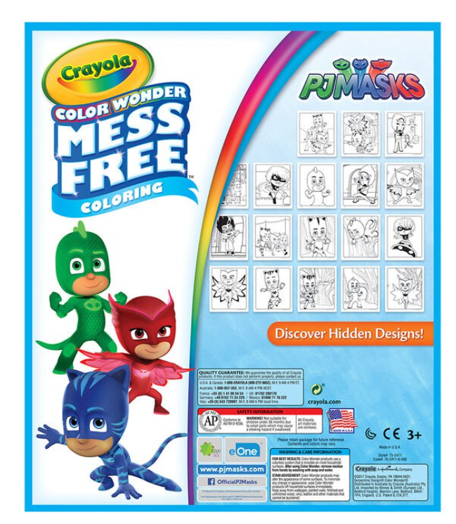 Crayola - PJ Masks Overwrap - Color Wonder Mess Free