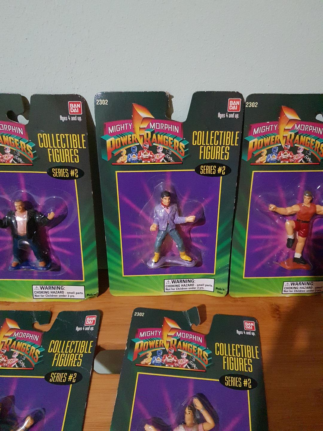 Power Rangers Mighty Morphin Series 2 3" PVC Bandai Figure set of 5