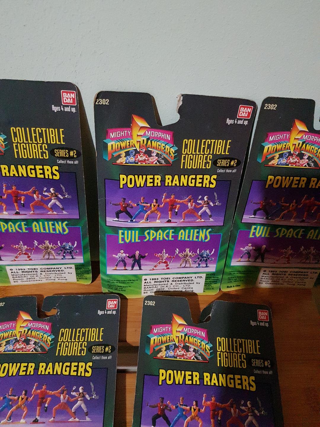 Power Rangers Mighty Morphin Series 2 3" PVC Bandai Figure set of 5