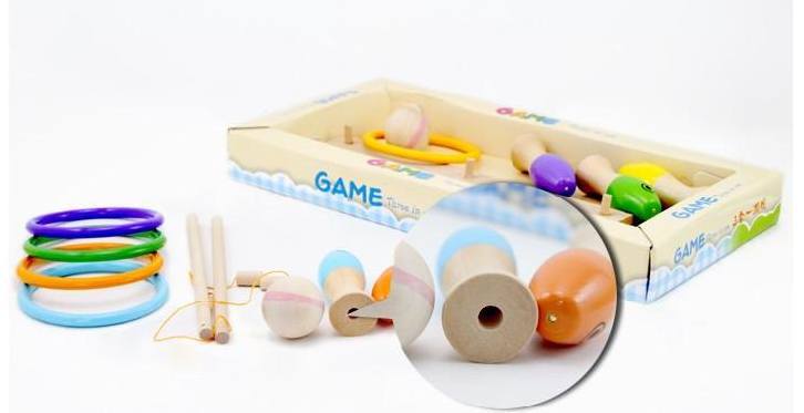 3 in 1 Wooden Game - Fishing / Throwing & Pin Ball - RightToLearn.com.sg
 - 2