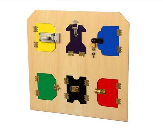 Montessori Lock / Latch Board - RightToLearn.com.sg
 - 1