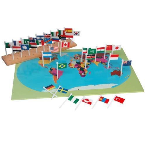 Montessori Map With World Flags - RightToLearn.com.sg
 - 1