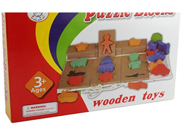 Wooden Blocks Matching Shapes Puzzles