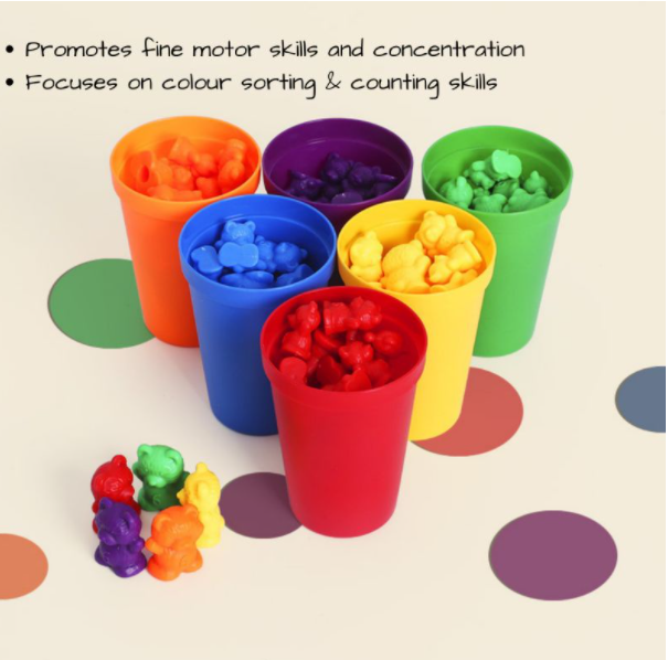 Onshine Rainbow counting bears - sorting / counting/ Patterning / balancing