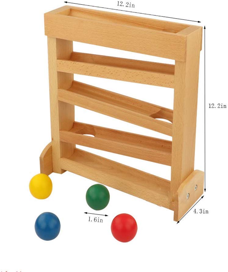 Montessori Infant Wooden Ramp Ball tracker