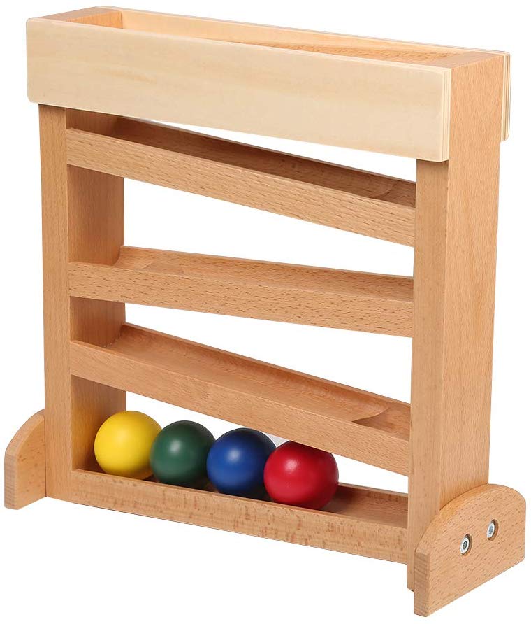 Montessori Infant Wooden Ramp Ball tracker