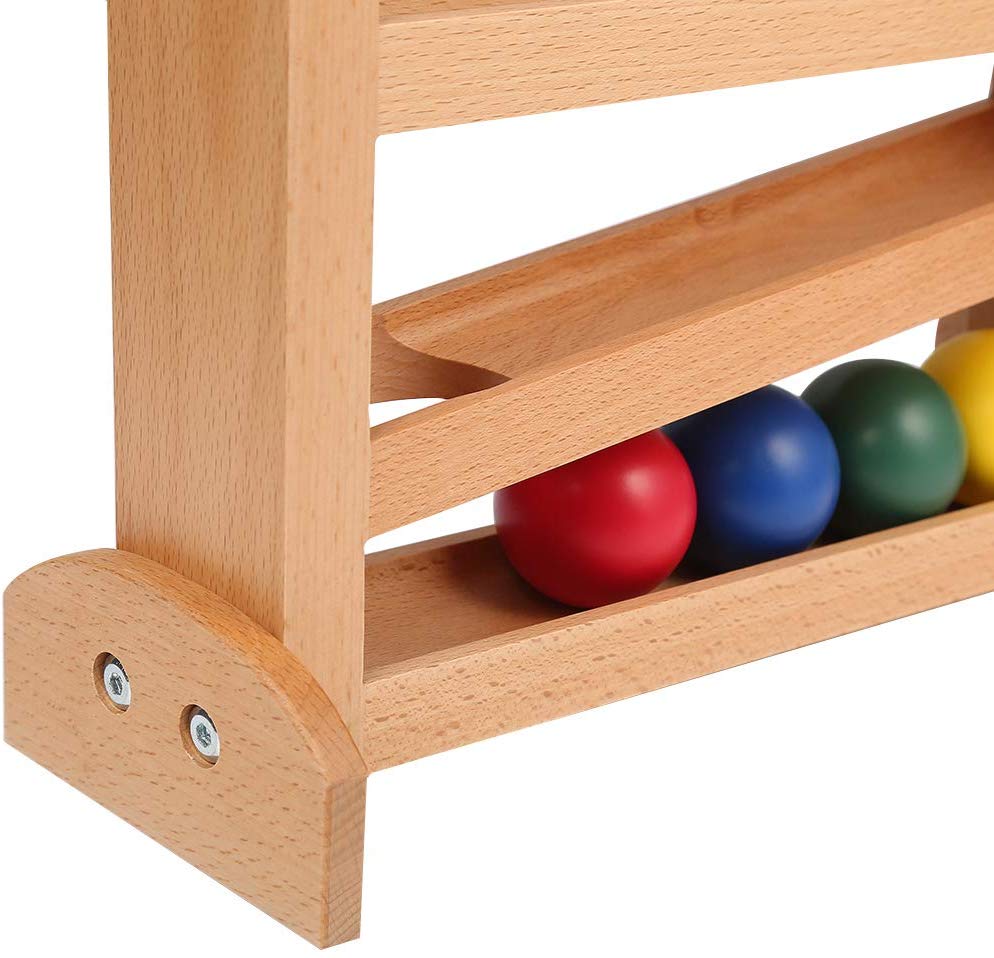 Montessori Infant Wooden Ramp Ball tracker