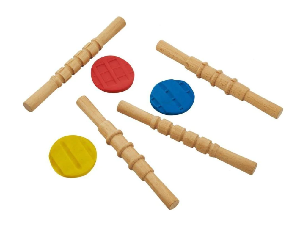 Practical Life - Art & Craft Different Designs of Rolling Pin for Playdoh activity