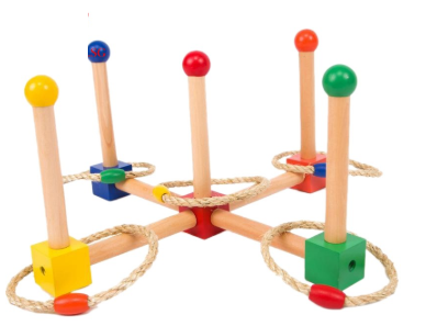 Wooden / Rope Throw / toss Ring Game