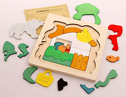 Layered Wooden Puzzle (Little Red Riding Hood)