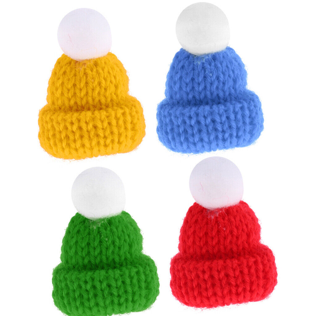 Finger Puppets - set of 10 pcs wool Knitted caps miniature models pretend play- decor