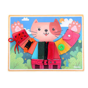 Clearance OnShine - Basic Practical Life Skills Dressing Board - Cat or Bear