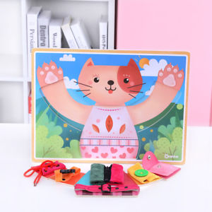 Clearance OnShine - Basic Practical Life Skills Dressing Board - Cat or Bear