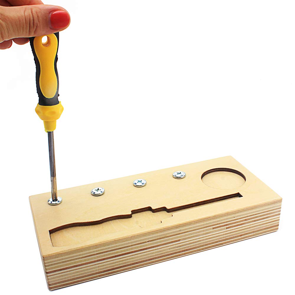 Montessori Practical Life -  Wooden Screw Driver Activity