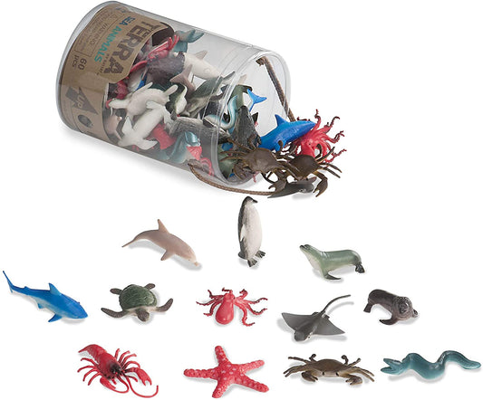 Battat Terra Sea Animals / Creatures  plastic  models - sensory bins